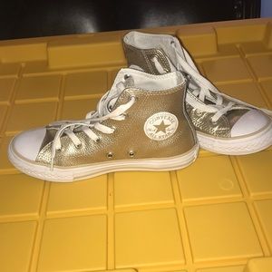 CONVERSE GOLD LEATHER HIGH TOP